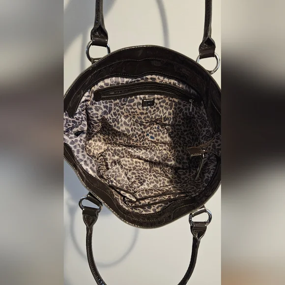 Guess Brown Signature Shoulder Tote Bag - Picture 8 of 15